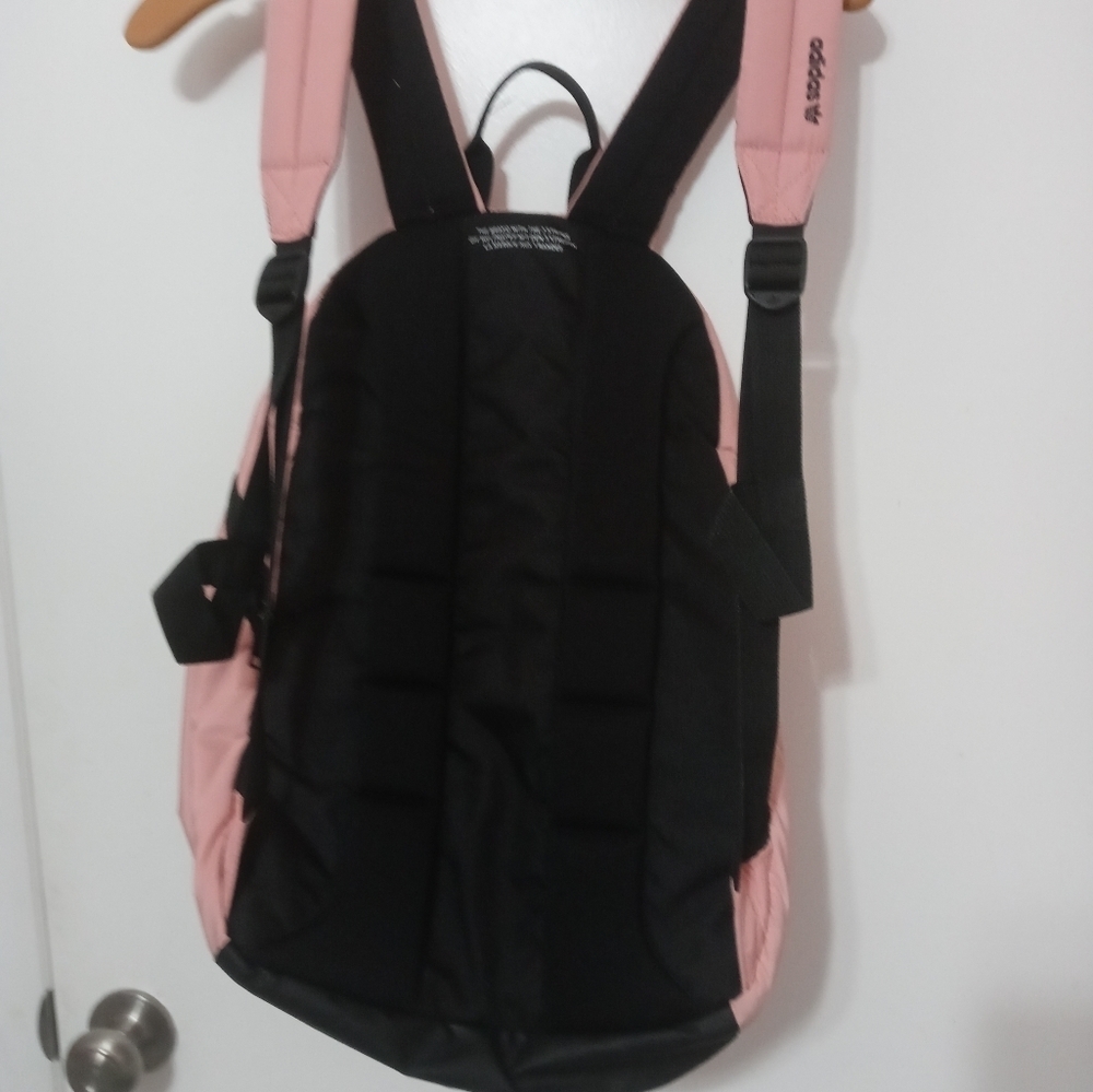 Adidas Classic Embroidered Logo Coral black padded laptop Collegiate Backpack - Picture 6 of 10